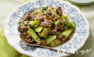 【7月】牛肉とチンゲンサイのオイスター炒め