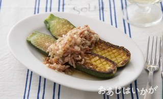 【8月】ズッキーニのステーキ ベーコンソース