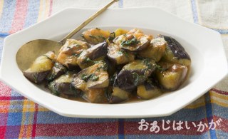 【9月】なすのしそみそ炒め