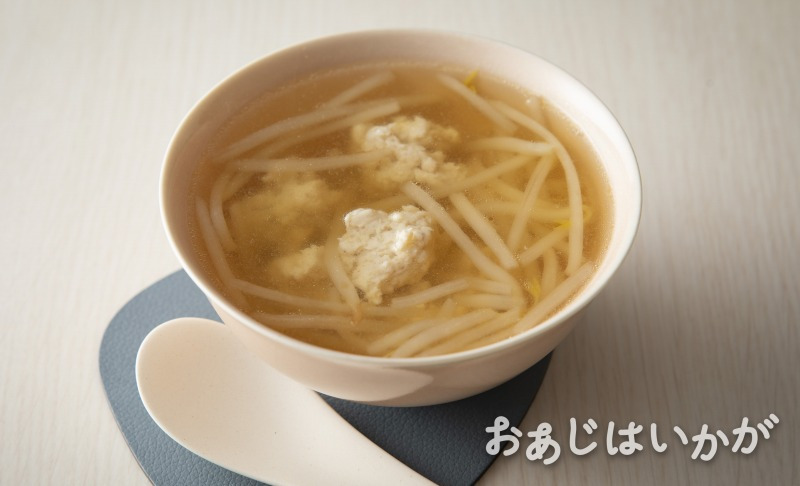 【4月】もやしと鶏ひき肉のスープ
