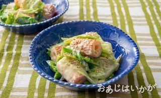【9月】ちくわとキャベツの辛子マヨあえ